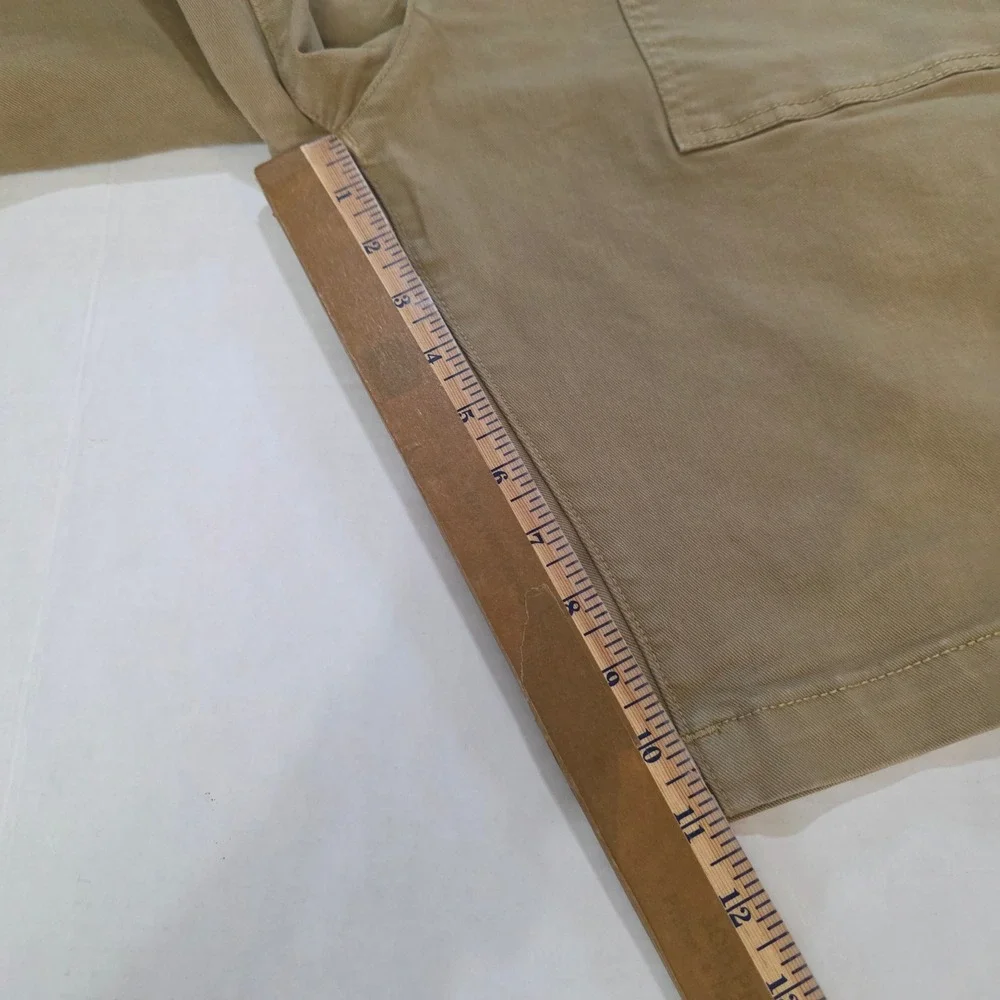 True Religion Patch Pkt Shorts Mens 32 Tan Khaki Flap Pocket Utility Cargo